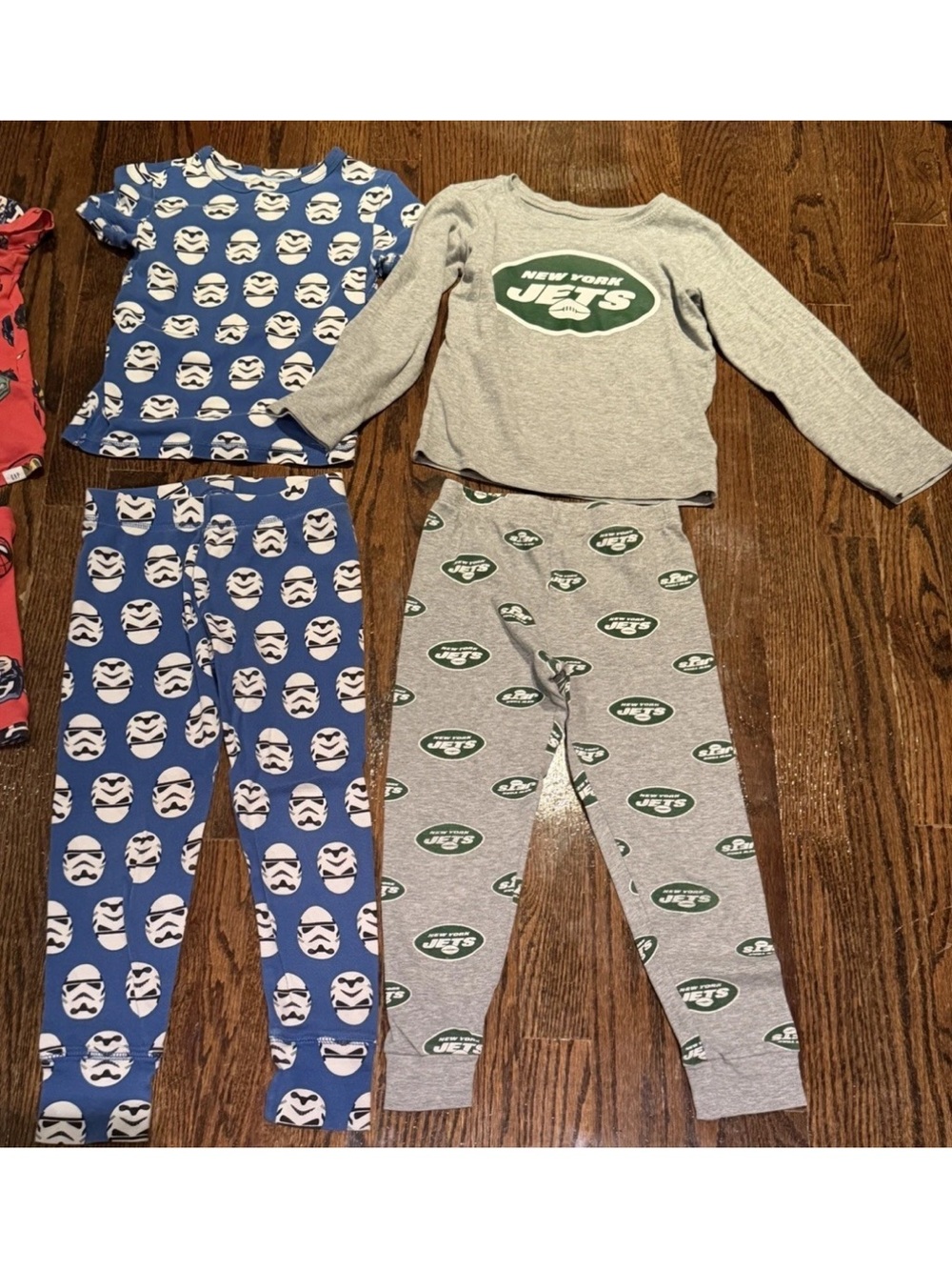 Lot Of 2 Youth 2pc Pajama Set Boys Size 5/6-NFL NY Jets/Gap Excellent!